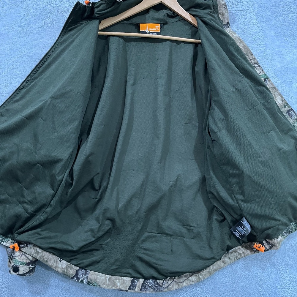 Habit Jacket Mens XL Camo Hunting Outdoors Full‎ Zip Scent Factor Mothwing - Picture 5 of 16